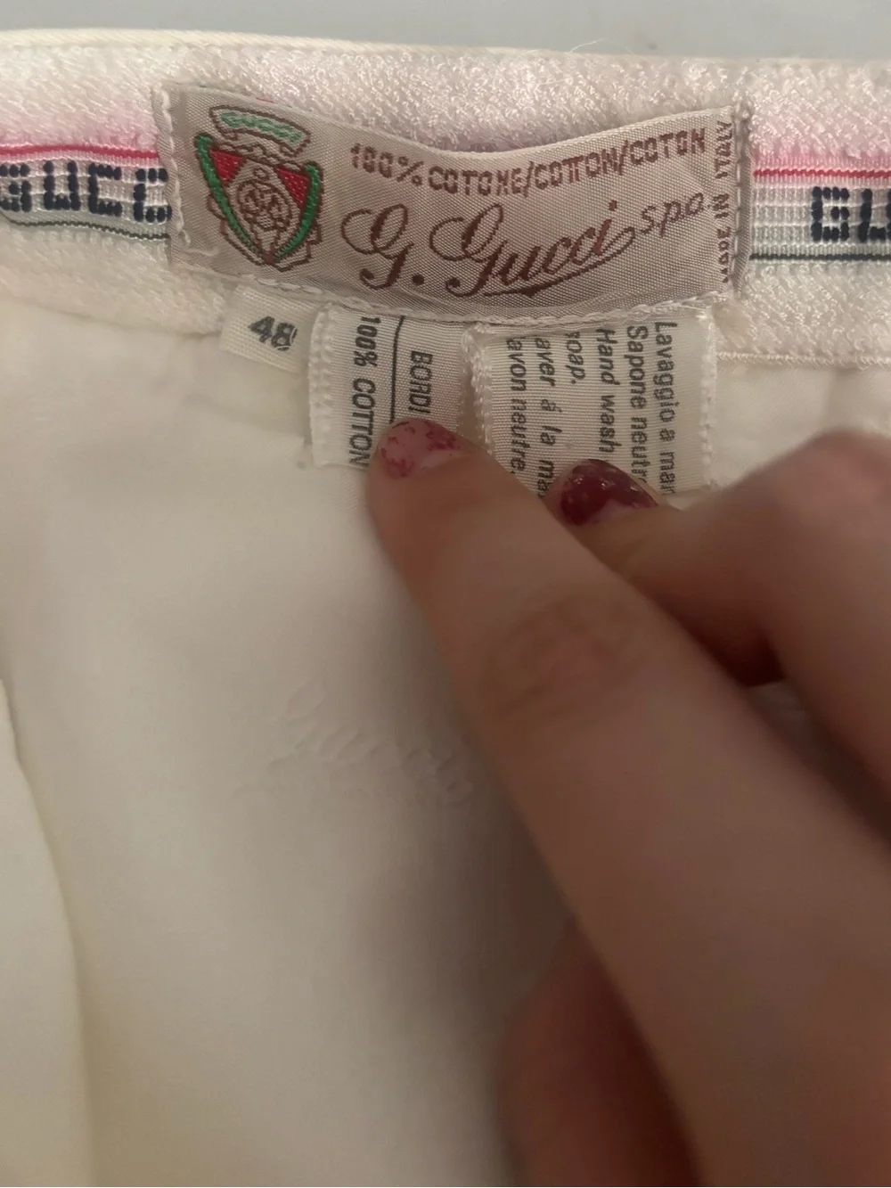 Authentic 1980s Gucci Sport White Tennis Shorts